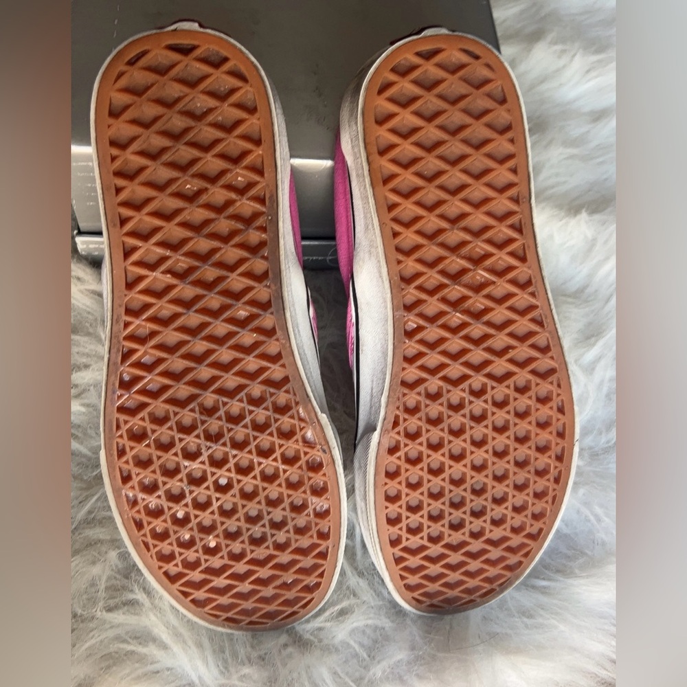Vans | Women’s Pink White Checkered Slip-Ons Sneakers Shoes Size 7 *Rare Find - Picture 6 of 9